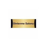 Özarslan Dizayn Dinlenme Salonu 5x20 cm Altın Renk Metal Yönlendirme Levhası