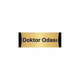 Özarslan Dizayn Doktor Odası 7x20 cm Altın Renk Metal Yönlendirme Levhası