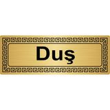 Özarslan Dizayn Duş 7x20 cm Altın Renk Metal Yönlendirme Levhası