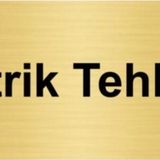 Özarslan Dizayn Elektrik Tehlikesi 7x20 cm Altın Renk Metal Yönlendirme Levhası