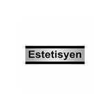 Özarslan Dizayn Estetisyen 7x20 cm Gümüş Renk Metal Yönlendirme Levhası