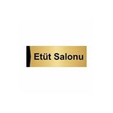 Özarslan Dizayn Etüt Salonu 5x20 cm Altın Renk Metal Yönlendirme Levhası