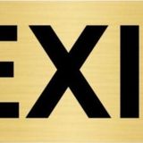 Özarslan Dizayn Exit 5x20 cm Altın Renk Metal Yönlendirme Levhası