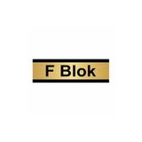 Özarslan Dizayn F Blok 5x20 cm Altın Renk Metal Yönlendirme Levhası