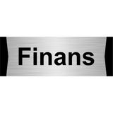 Özarslan Dizayn Finans 5x20 cm Gümüş Renk Metal Yönlendirme Levhası