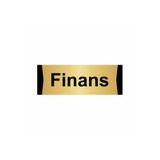 Özarslan Dizayn Finans 7x20 cm Altın Renk Metal Yönlendirme Levhası