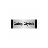 Özarslan Dizayn Galoş Giyiniz 10x20 cm Gümüş Renk Metal Yönlendirme Levhası