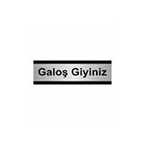 Özarslan Dizayn Galoş Giyiniz 5x20 cm Gümüş Renk Metal Yönlendirme Levhası