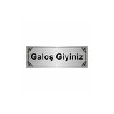 Özarslan Dizayn Galoş Giyiniz 7x20 cm Gümüş Renk Metal Yönlendirme Levhası