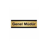 Özarslan Dizayn Genel Müdür 10x20 cm Altın Renk Metal Yönlendirme Levhası