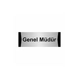 Özarslan Dizayn Genel Müdür 10x20 cm Gümüş Renk Metal Yönlendirme Levhası