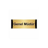 Özarslan Dizayn Genel Müdür 5x20 cm Altın Renk Metal Yönlendirme Levhası
