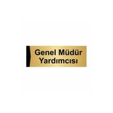 Özarslan Dizayn Genel Müdür Yardımcısı 10x20 cm Altın Renk Metal Yönlendirme Levhası
