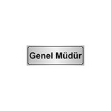 Özarslan Dizayn Genel Müdür Yardımcısı 10x20 cm Gümüş Renk Metal Yönlendirme Levhası