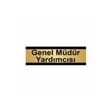 Özarslan Dizayn Genel Müdür Yardımcısı 7x20 cm Altın Renk Metal Yönlendirme Levhası