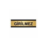 Özarslan Dizayn Girilmez 10x20 cm Altın Renk Metal Yönlendirme Levhası
