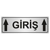 Özarslan Dizayn Giriş/entry 5x20 cm Gümüş Renk Metal Yönlendirme Levhası
