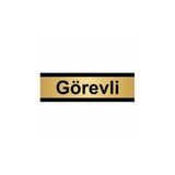 Özarslan Dizayn Görevli 5x20 cm Altın Renk Metal Yönlendirme Levhası