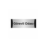 Özarslan Dizayn Görevli Odası 5x20 cm Gümüş Renk Metal Yönlendirme Levhası