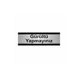Özarslan Dizayn Gürültü Yapmayınız 7x20 cm Gümüş Renk Metal Yönlendirme Levhası