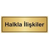 Özarslan Dizayn Halkla İlişkiler 5x20 cm Altın Renk Metal Yönlendirme Levhası