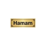Özarslan Dizayn Hamam 7x20 cm Altın Renk Metal Yönlendirme Levhası