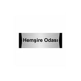 Özarslan Dizayn Hemşire Odası 10x20 cm Gümüş Renk Metal Yönlendirme Levhası