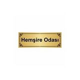 Özarslan Dizayn Hemşire Odası 7x20 cm Altın Renk Metal Yönlendirme Levhası