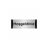 Özarslan Dizayn Hoşgeldiniz 7x20 cm Gümüş Renk Metal Yönlendirme Levhası