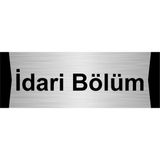 Özarslan Dizayn İdari Bölüm 10x20 cm Gümüş Renk Metal Yönlendirme Levhası