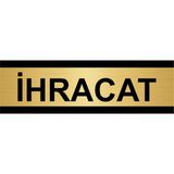 Özarslan Dizayn İhracat 10x20 cm Altın Renk Metal Yönlendirme Levhası