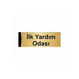 Özarslan Dizayn İlk Yardım Odası 7x20 cm Altın Renk Metal Yönlendirme Levhası
