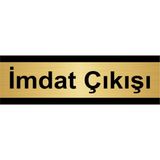 Özarslan Dizayn İmdat Çıkışı 5x20 cm Altın Renk Metal Yönlendirme Levhası