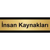 Özarslan Dizayn İnsan Kaynakları 7x20 cm Altın Renk Metal Yönlendirme Levhası