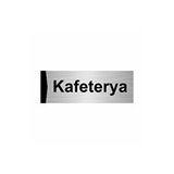 Özarslan Dizayn Kafeterya 5x20 cm Gümüş Renk Metal Yönlendirme Levhası