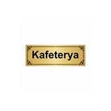 Özarslan Dizayn Kafeterya 7x20 cm Altın Renk Metal Yönlendirme Levhası