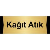 Özarslan Dizayn Kağıt Atık 10x20 cm Altın Renk Metal Yönlendirme Levhası