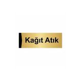 Özarslan Dizayn Kağıt Atık 5x20 cm Altın Renk Metal Yönlendirme Levhası