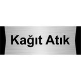 Özarslan Dizayn Kağıt Atık 5x20 cm Gümüş Renk Metal Yönlendirme Levhası