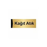 Özarslan Dizayn Kağıt Atık 7x20 cm Altın Renk Metal Yönlendirme Levhası