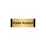 Özarslan Dizayn Kalite Kontrol 10x20 cm Altın Renk Metal Yönlendirme Levhası