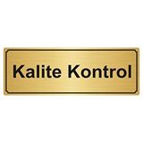 Özarslan Dizayn Kalite Kontrol 7x20 cm Altın Renk Metal Yönlendirme Levhası