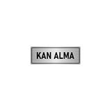 Özarslan Dizayn Kan Alma 10x20 cm Gümüş Renk Metal Yönlendirme Levhası