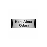 Özarslan Dizayn Kan Alma Odası 10x20 cm Gümüş Renk Metal Yönlendirme Levhası