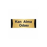 Özarslan Dizayn Kan Alma Odası 5x20 cm Altın Renk Metal Yönlendirme Levhası