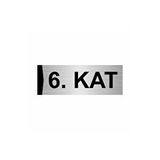 Özarslan Dizayn Kat 6 5x20 cm Gümüş Renk Metal Yönlendirme Levhası