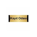 Özarslan Dizayn Kayıt Odası 10x20 cm Altın Renk Metal Yönlendirme Levhası