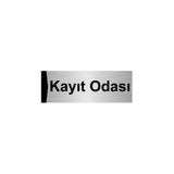 Özarslan Dizayn Kayıt Odası 10x20 cm Gümüş Renk Metal Yönlendirme Levhası