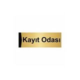 Özarslan Dizayn Kayıt Odası 5x20 cm Altın Renk Metal Yönlendirme Levhası