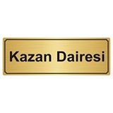 Özarslan Dizayn Kazan Dairesi 10x20 cm Altın Renk Metal Yönlendirme Levhası